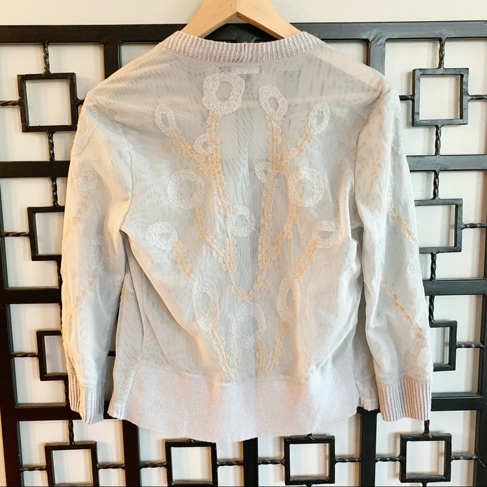 Nic + Zoe Sheer Embroidered Floral Lace Cardigan - Picture 6 of 9